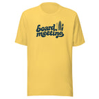 Board Meeting Tee — Yellow — front artwork — Printful supplier mockup