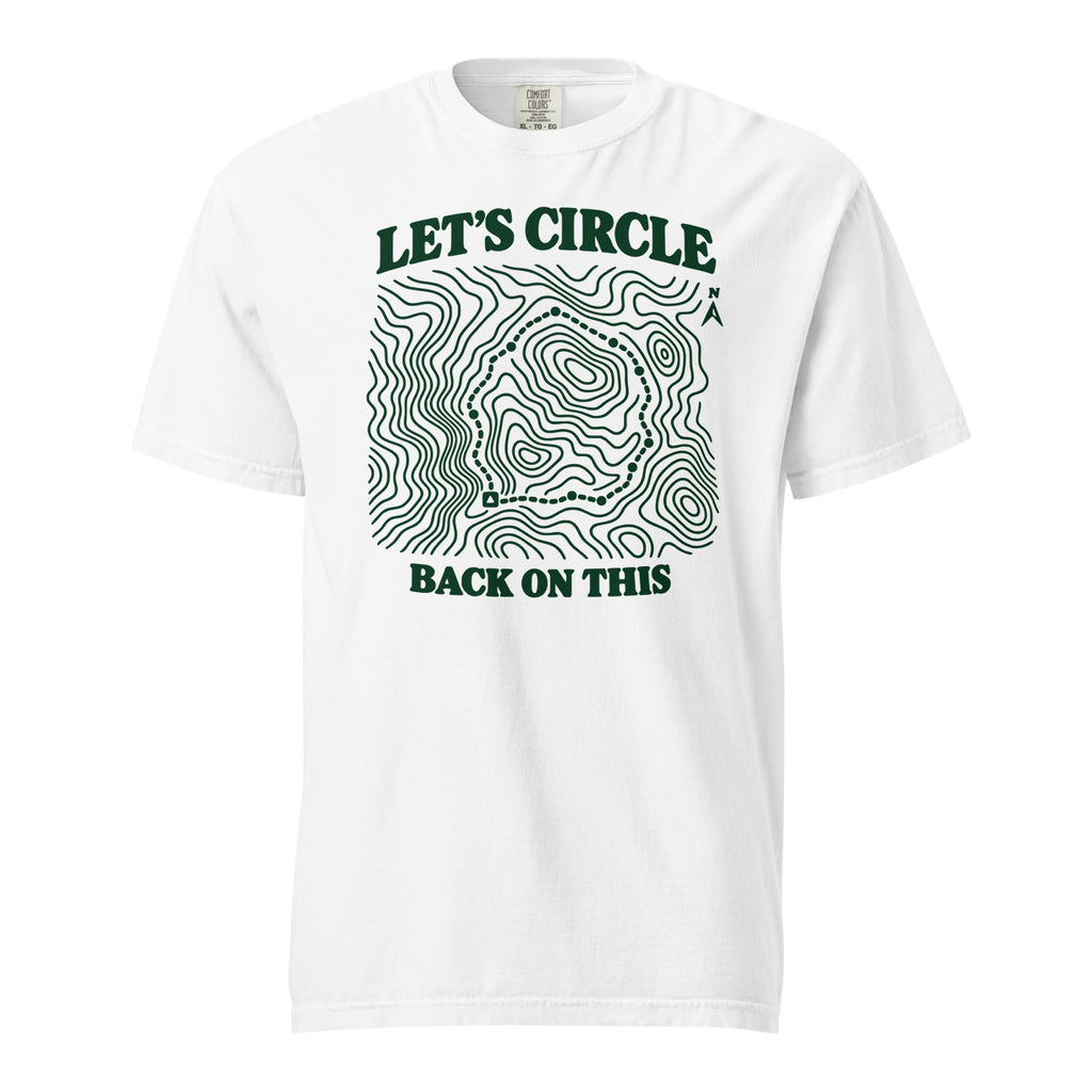 White Comfort Colors 1717 Circle Back front design
