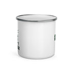 Happy Camper Enamel Mug — front angle — Printful supplier mockup