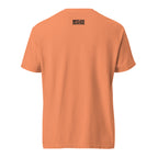 Good Days Don't Need a Signal Tee — Terracotta / espresso brown / outside wordmark label