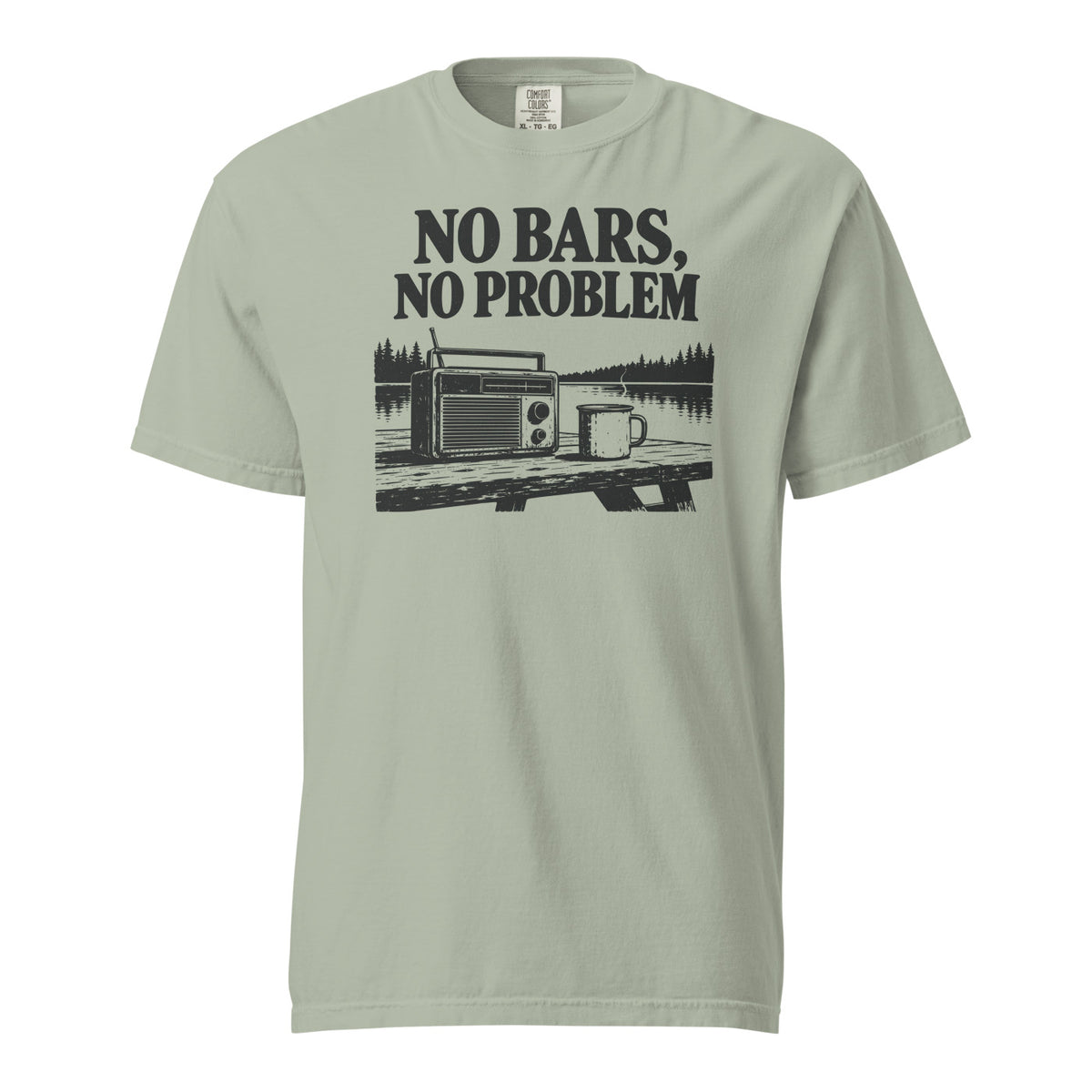 No Bars, No Problem Tee — Bay — front