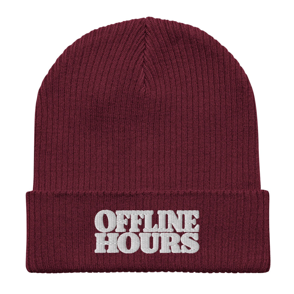 Burgundy — white embroidered wordmark