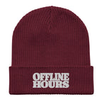 Burgundy — white embroidered wordmark