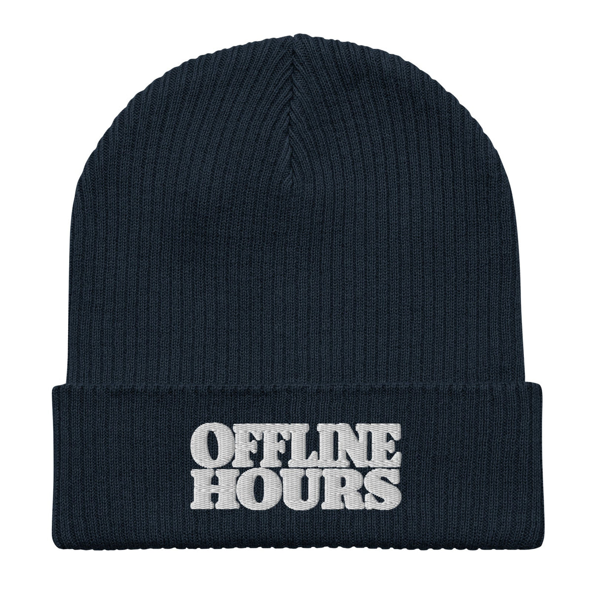 Oxford Navy — white embroidered wordmark